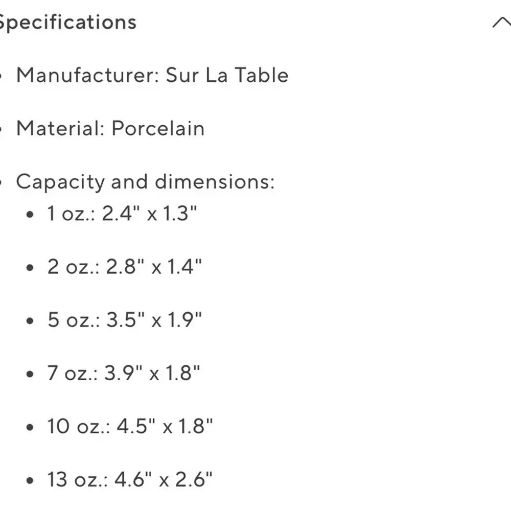 Sur La Table 5 oz Porcelain Ramekins Set